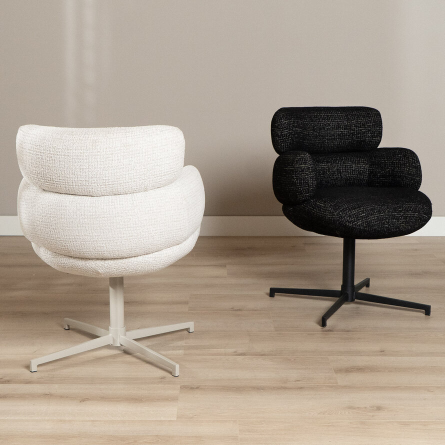 Draaibare stoel Coco polyester beige