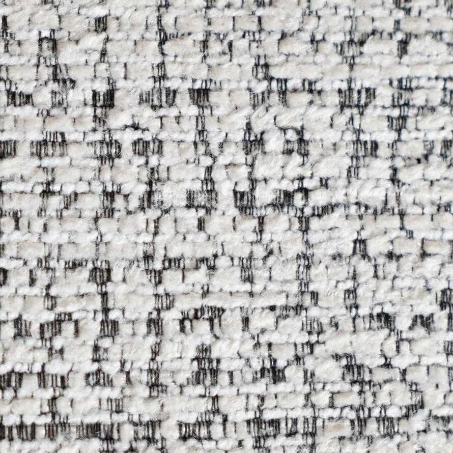 Fauteuil Moira draaibaar polyester off-white/ zwart