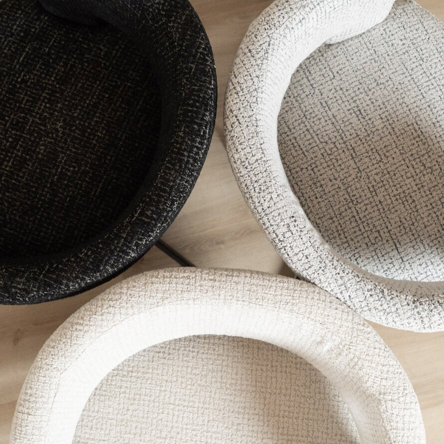 Fauteuil Gino draaibaar polyester beige