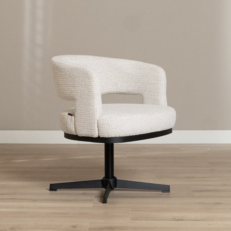 Fauteuil Gino draaibaar polyester beige