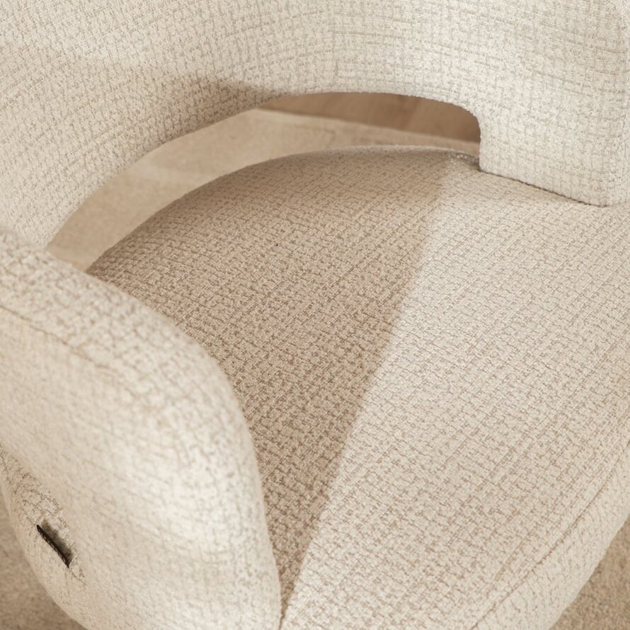 Fauteuil Gino draaibaar polyester beige