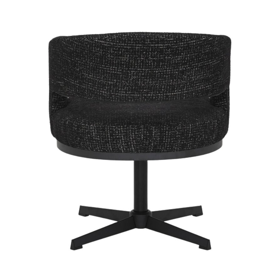 Fauteuil Gino draaibaar polyester zwart