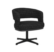 Bronx71 Fauteuil Gino draaibaar polyester zwart