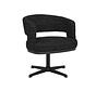 Fauteuil Gino draaibaar polyester zwart