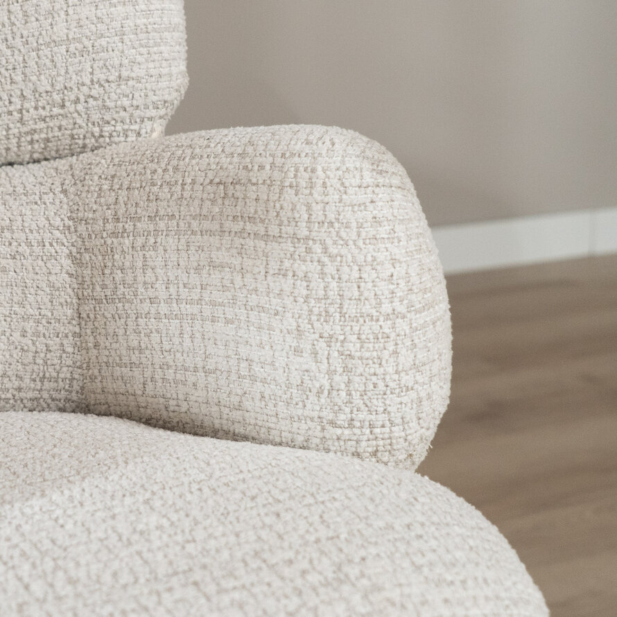 Draaibare stoel Coco polyester beige