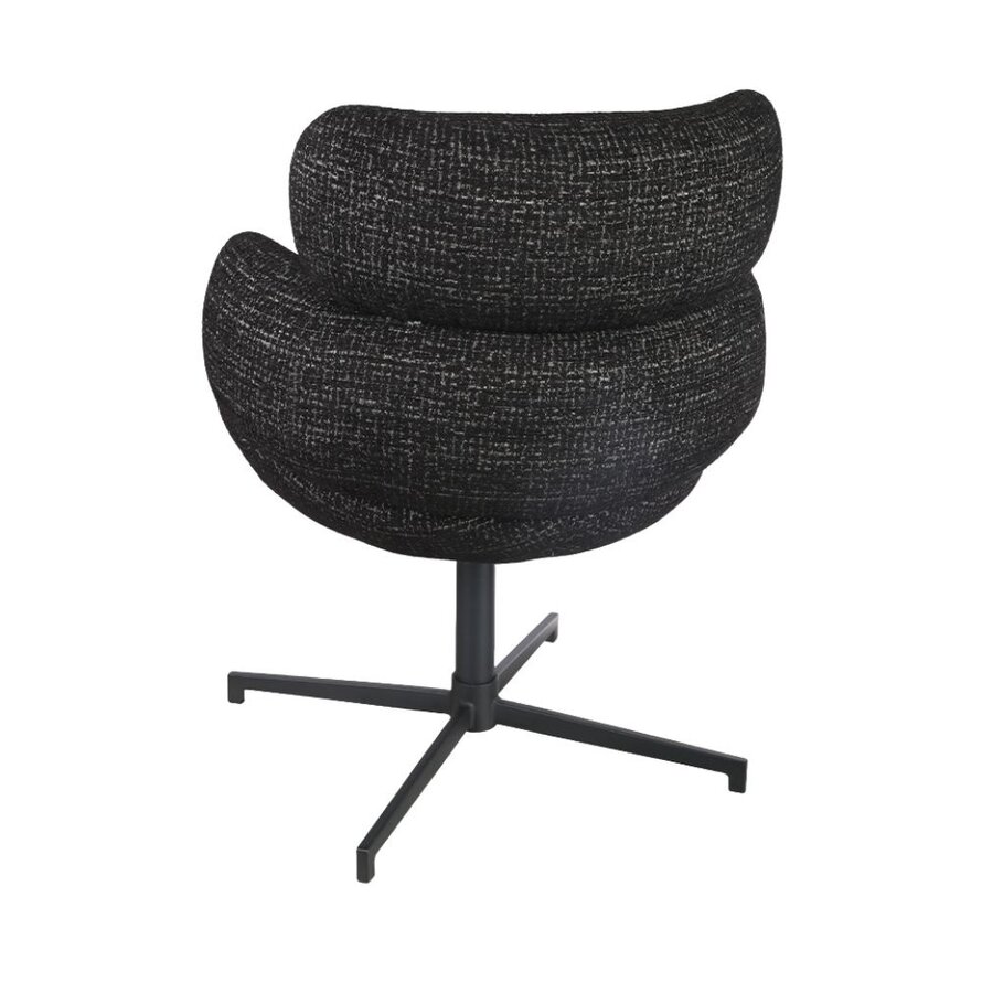 Draaibare stoel Coco polyester zwart