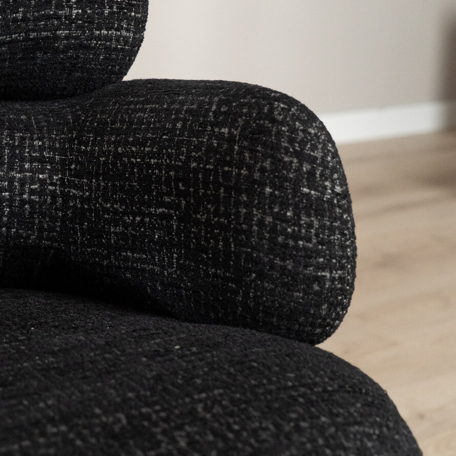 Draaibare stoel Coco polyester zwart