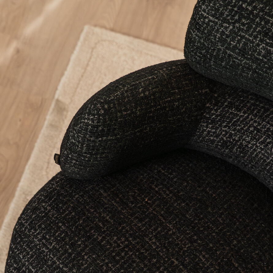 Draaibare stoel Coco polyester zwart