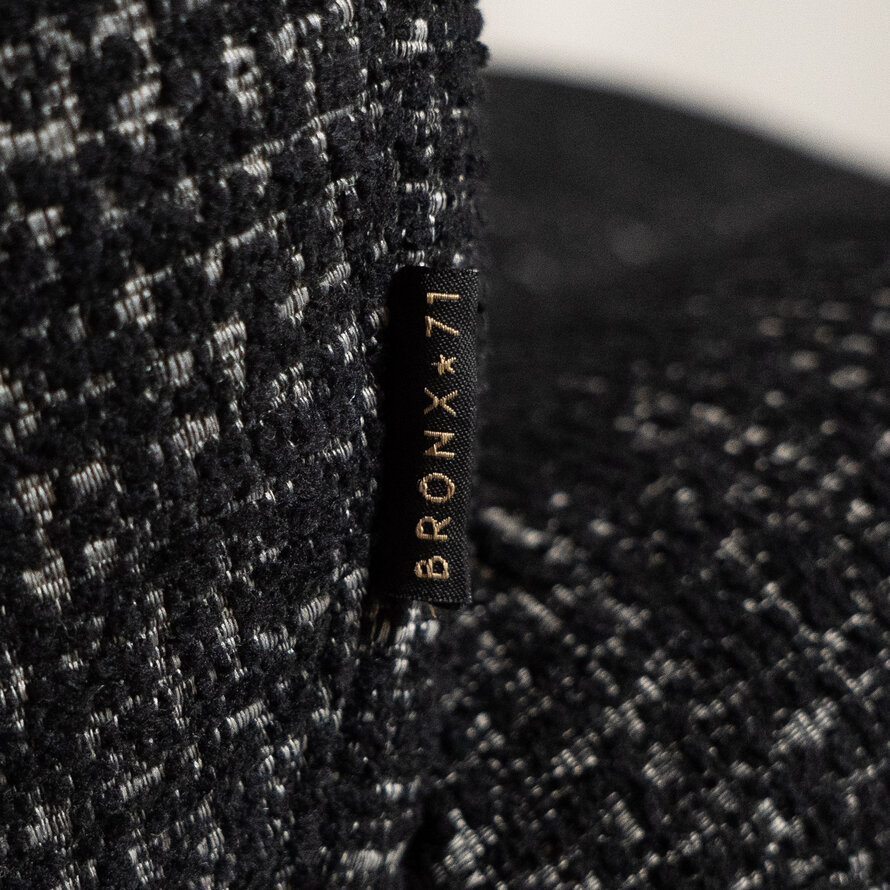 Fauteuil Moira draaibaar polyester zwart