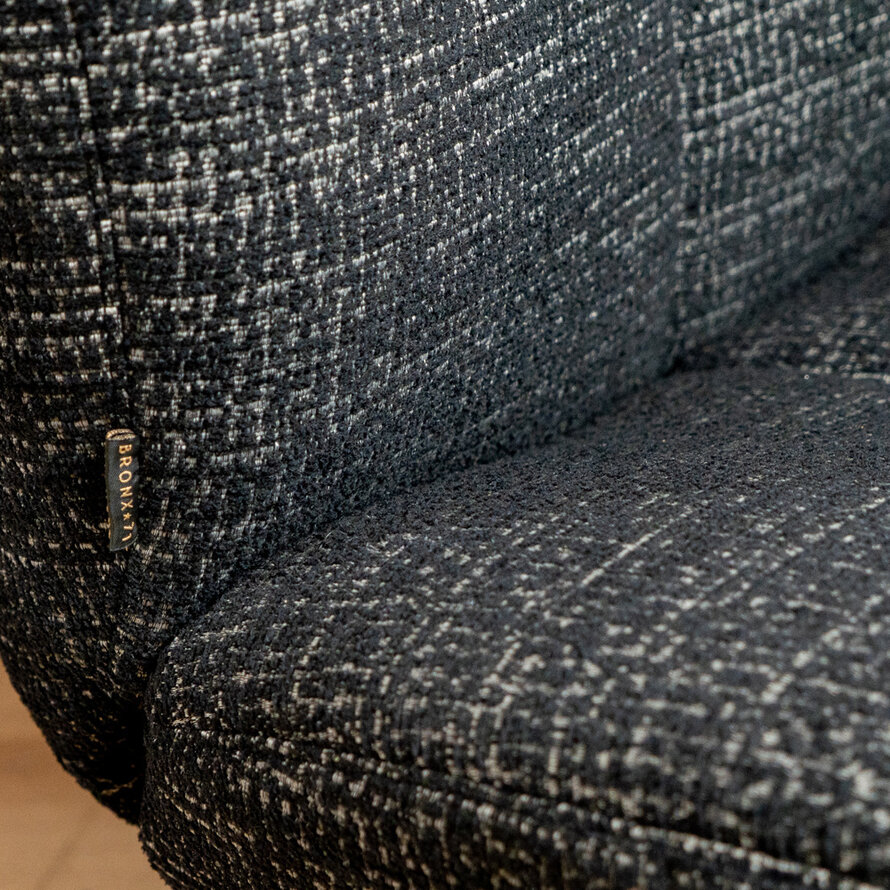Fauteuil Moira draaibaar polyester zwart