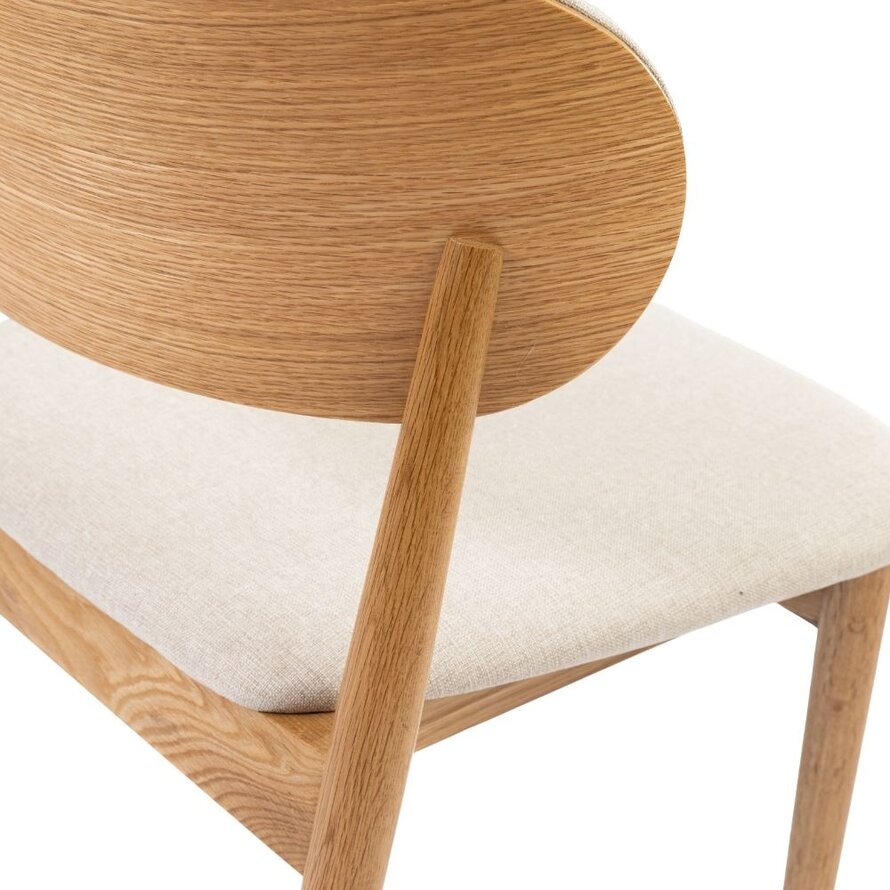 Stoel Bohdi off white linnen