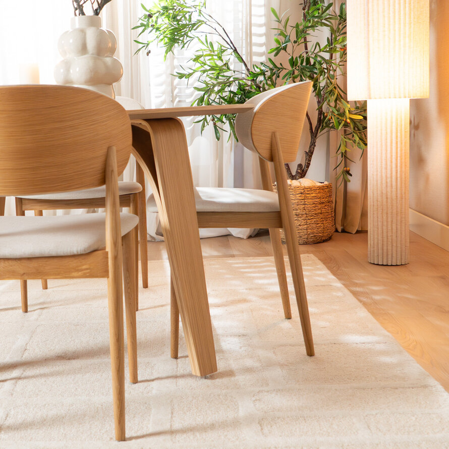 Stoel Bohdi off white linnen