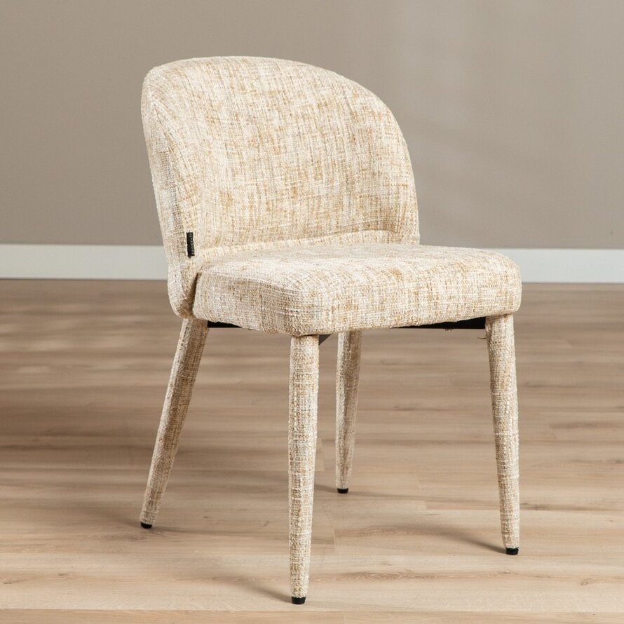 Stoel Charlie chenille beige