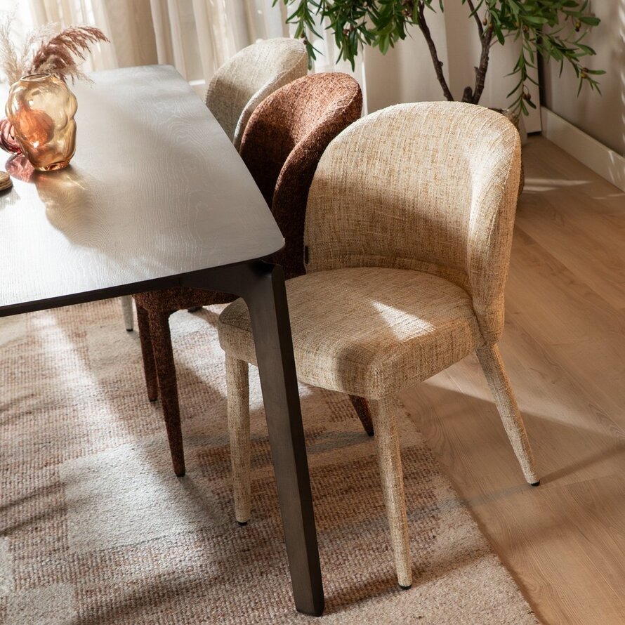 Stoel Charlie chenille beige