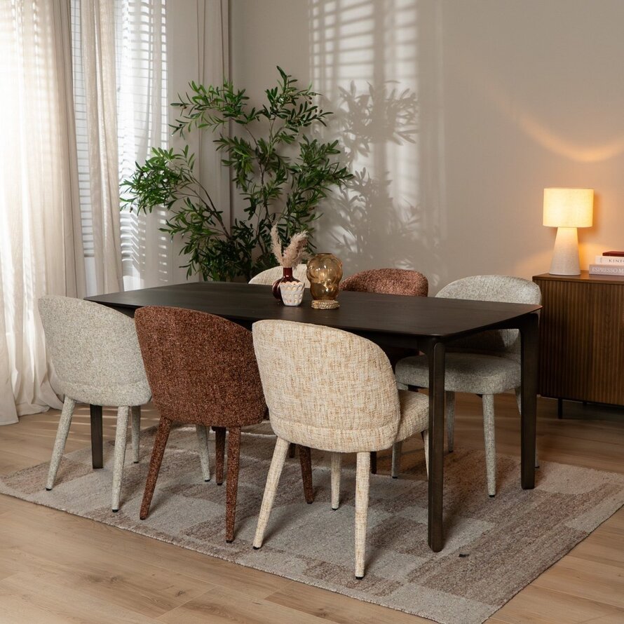 Stoel Charlie chenille beige