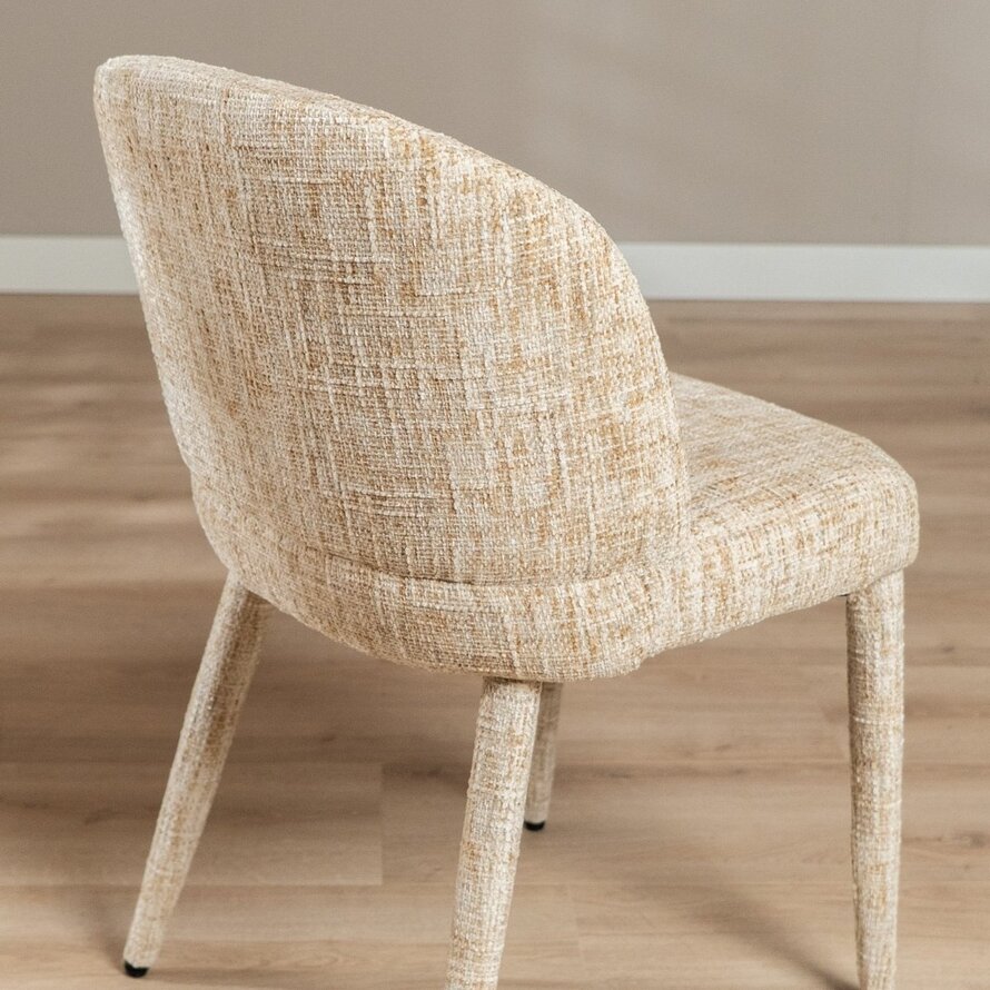 Stoel Charlie chenille beige