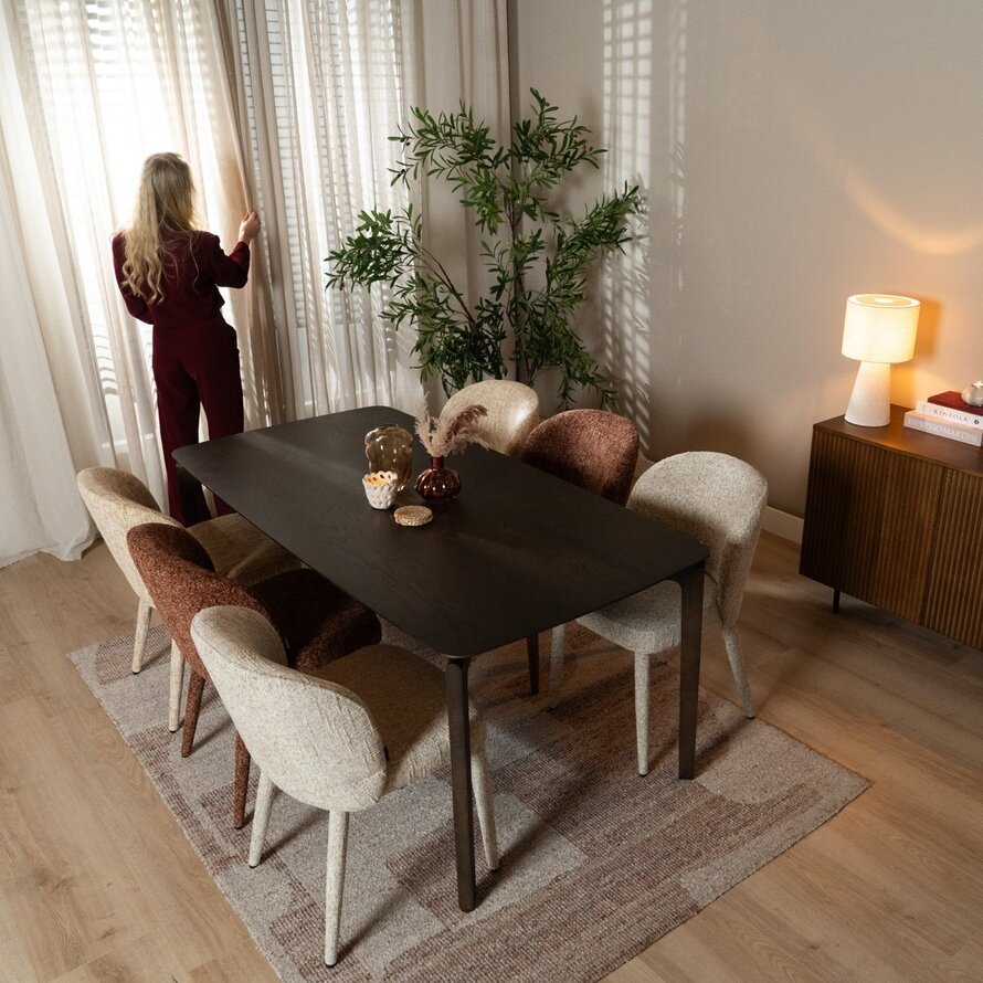 Stoel Charlie chenille taupe