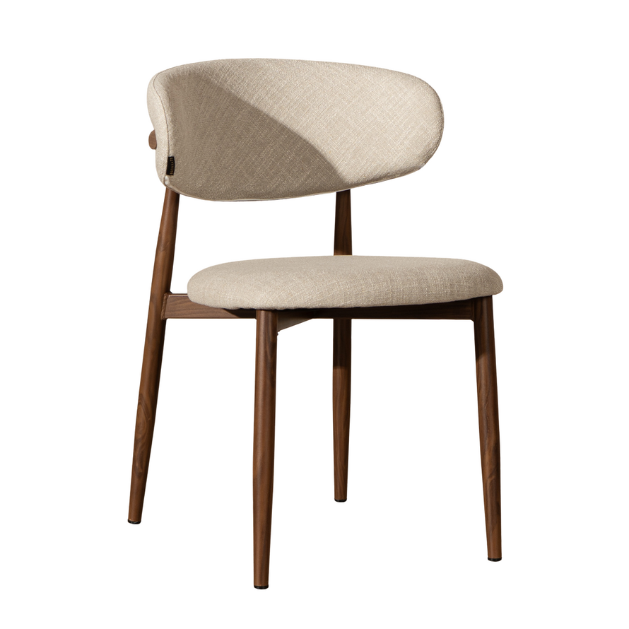 Stoel Lara taupe linnen