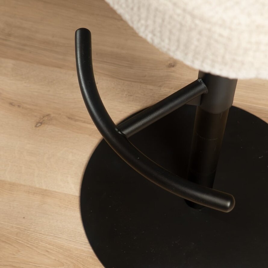 Barkruk Odin beige polyester 63-83 cm