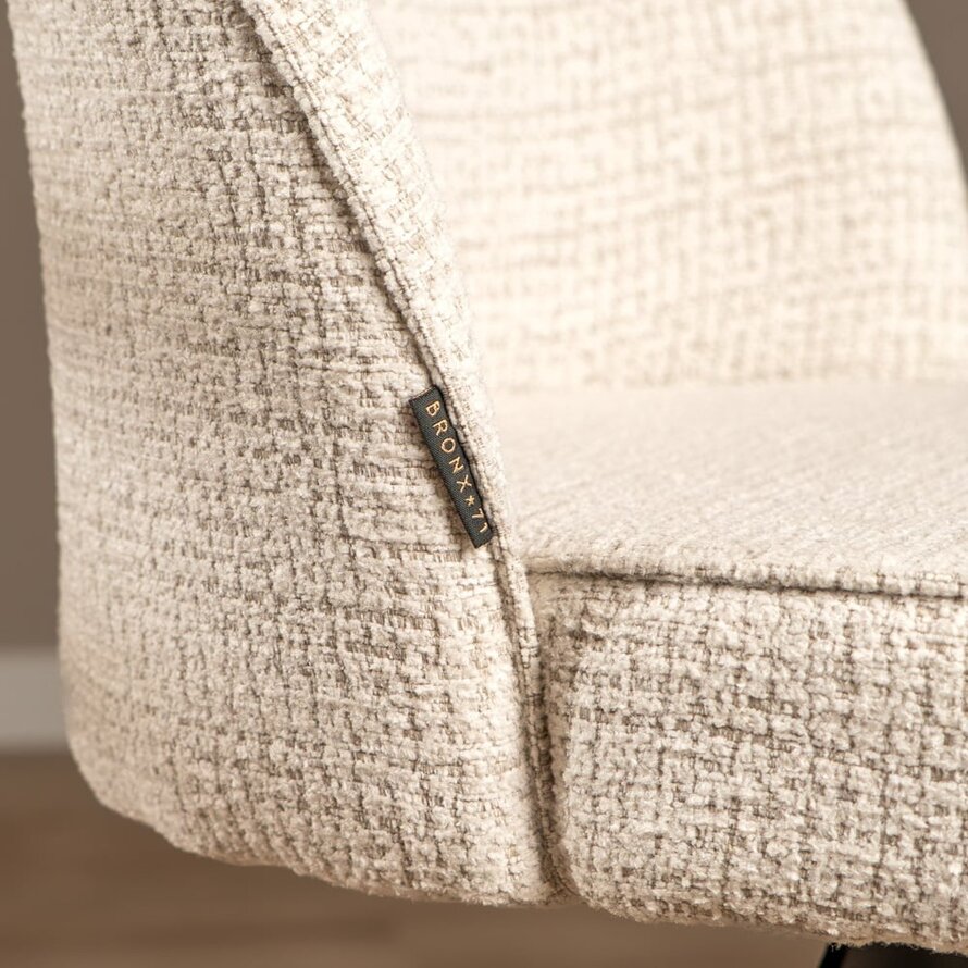 Barkruk Odin beige polyester 63-83 cm