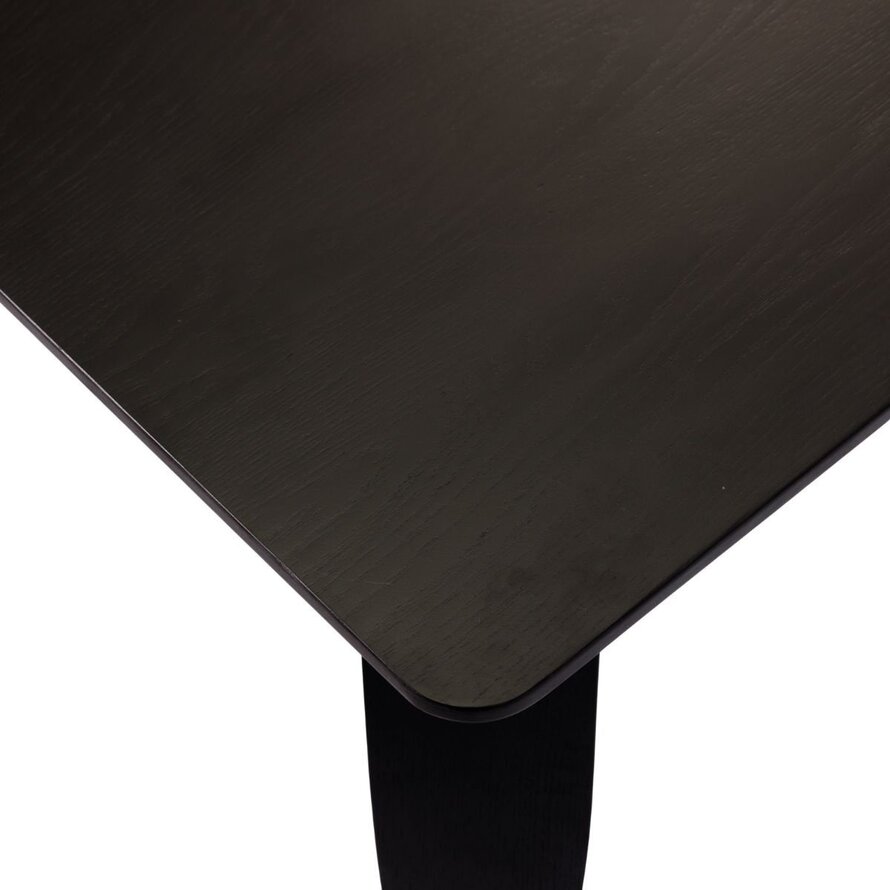 Eettafel Flint zwart 160 x 90 cm