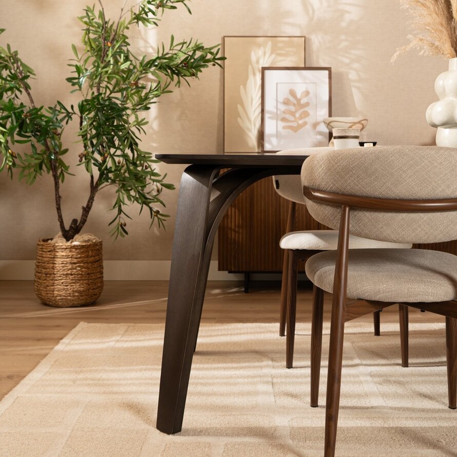 Eettafel Flint walnoot 220 x 100 cm