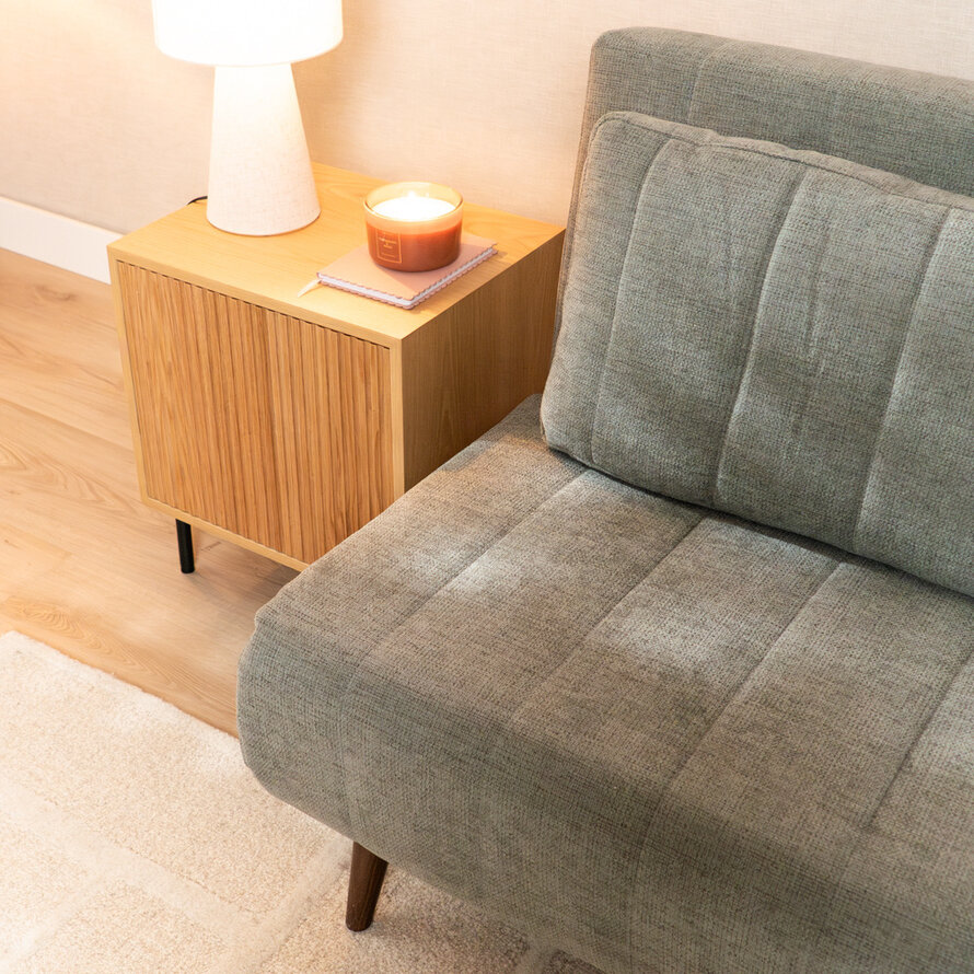 Slaapfauteuil Hanna groen gerecycled polyester