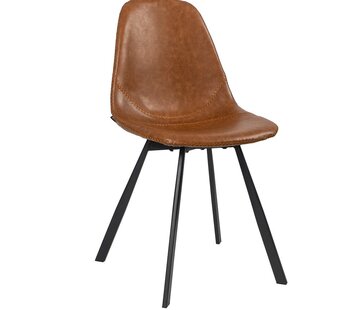 Bronx71 Stoel Logan cognac eco-leer