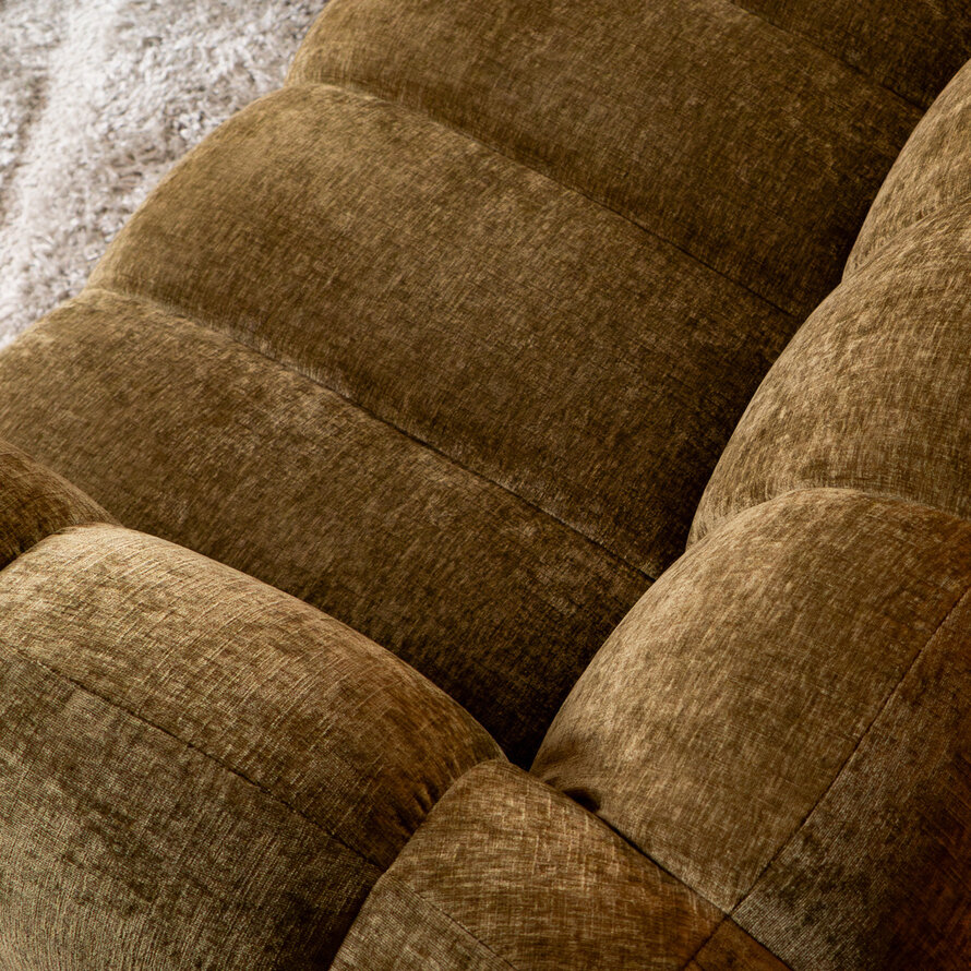 Hoekbank links Luca chenille olijf groen