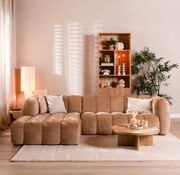 Bronx71 Hoekbank links Luca chenille peach