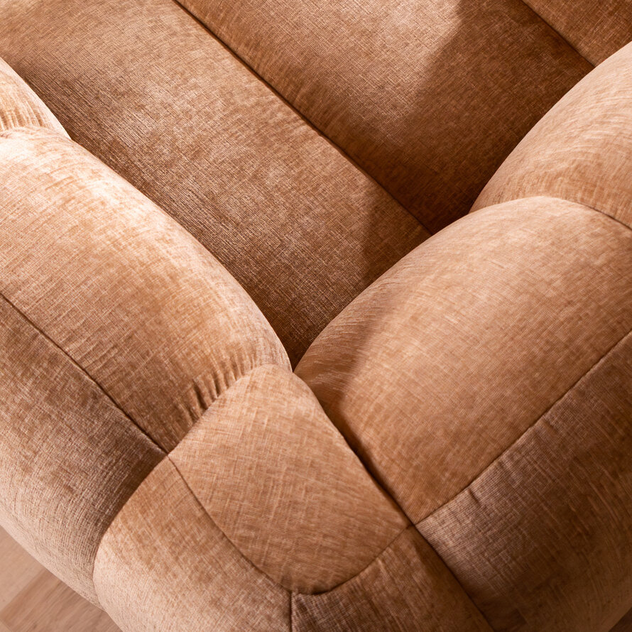 Hoekbank links Luca chenille peach