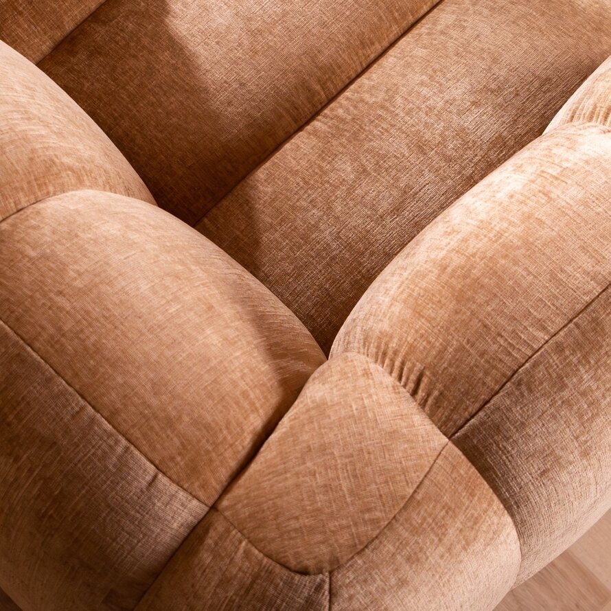 Hoekbank rechts Luca chenille peach