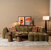 Bronx71 Hoekbank rechts Luca chenille olijf groen