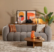 Bronx71 3-zitsbank Luca bruin/grijs bouclé