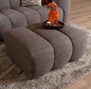 Bronx71 Hocker Luca bouclé stof bruin/grijs