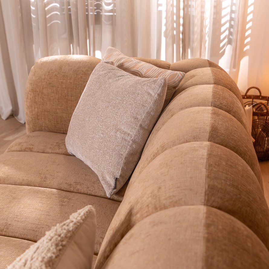 3-zitsbank Luca peach chenille