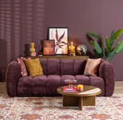 Bronx71 3-zitsbank Luca paars chenille