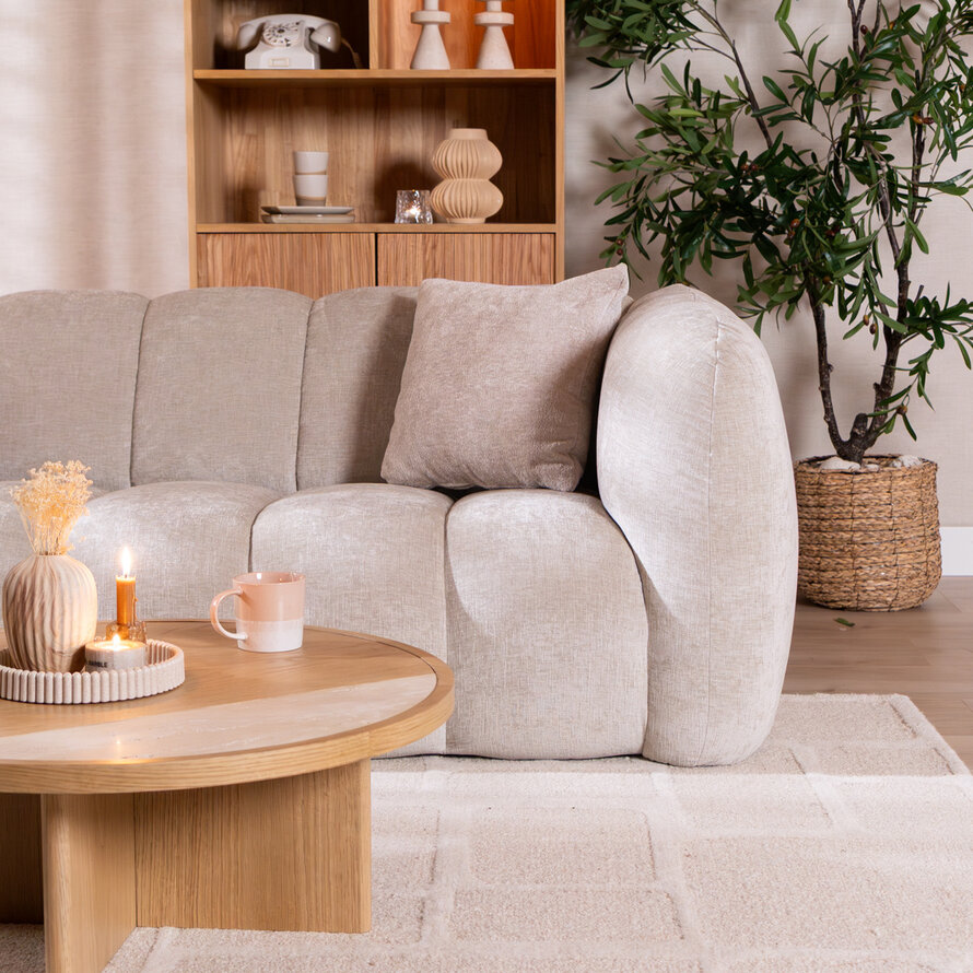 3-zitsbank Luca sand chenille