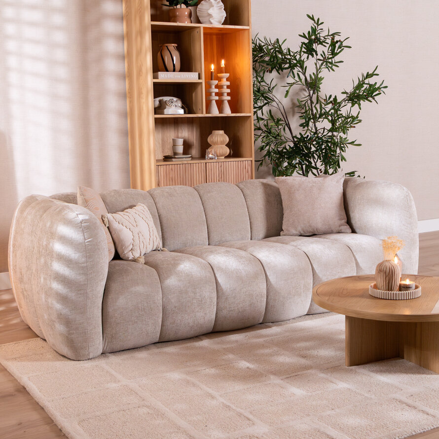 3-zitsbank Luca sand chenille