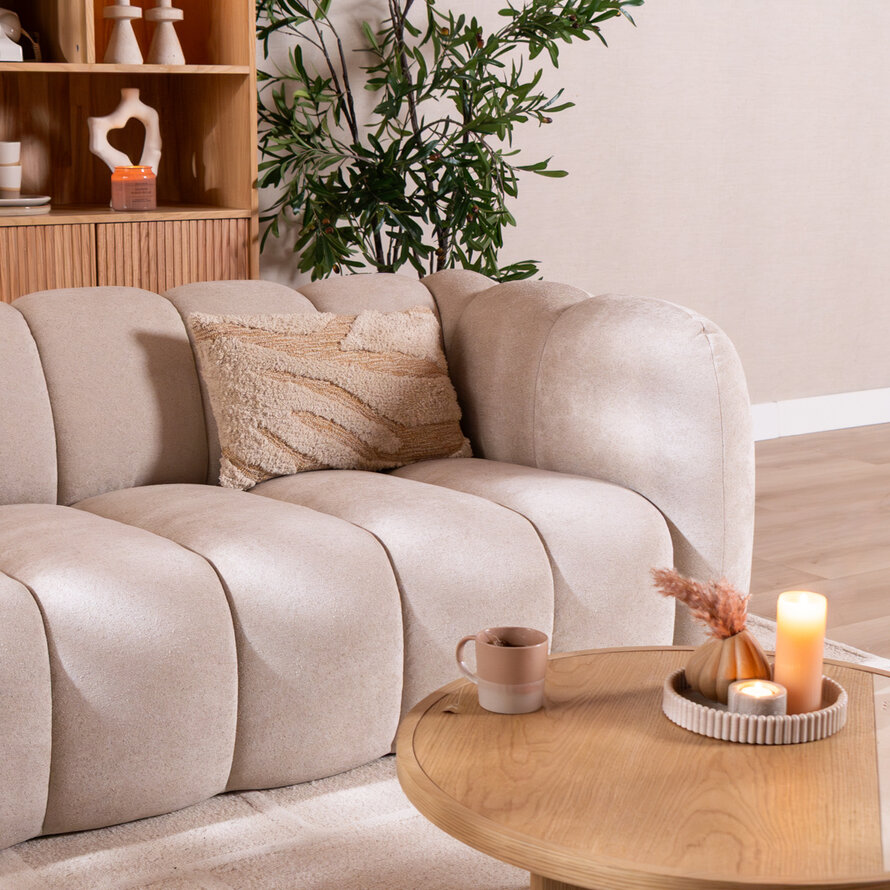 3-zitsbank Luca beige chenille