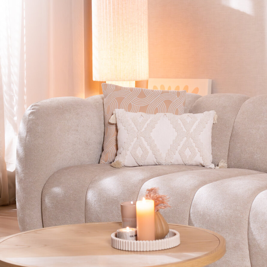 3-zitsbank Luca beige chenille