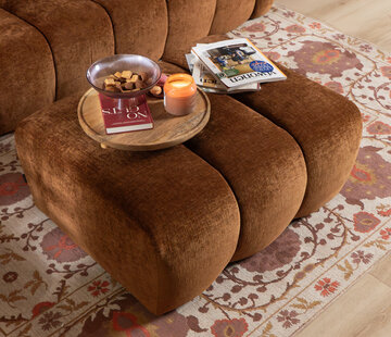 Bronx71 Hocker Luca chenille koper