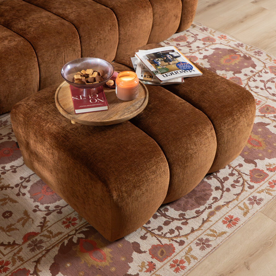 Hocker Luca chenille koper