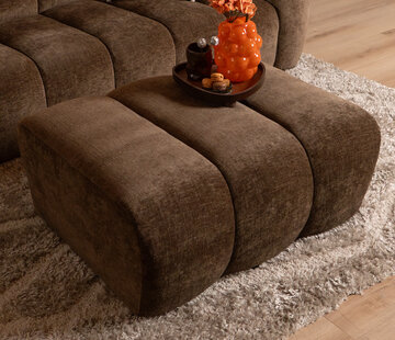 Bronx71 Hocker Luca chenille mocha
