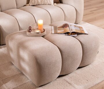 Bronx71 Hocker Luca chenille beige