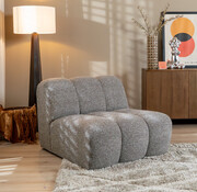 Bronx71 Fauteuil Luca bouclé bruin/grijs