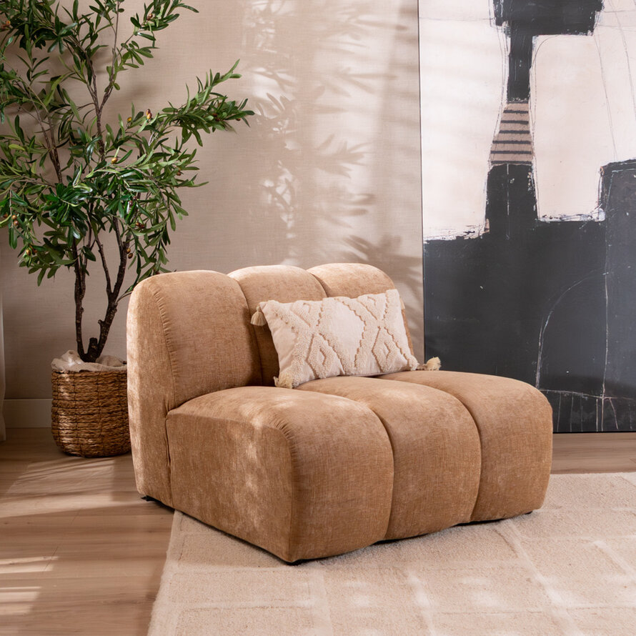 Fauteuil Luca chenille peach
