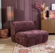 Bronx71 Fauteuil Luca chenille paars