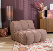 Bronx71 Fauteuil Luca bouclé rood/roze