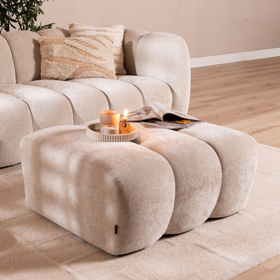 Hocker Luca chenille sand